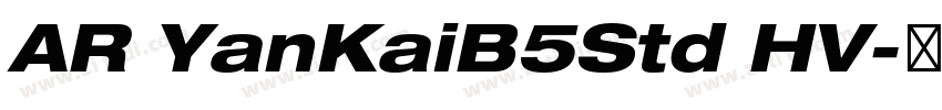 AR YanKaiB5Std HV字体转换